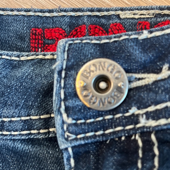 Bongo embellished Lo-Rise Bootcut Silver Embroiderey Jeans - Picture 7 of 11